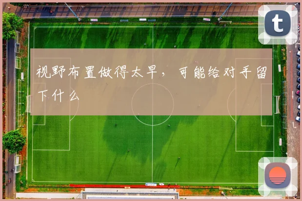 视野布置做得太早，可能给对手留下什么